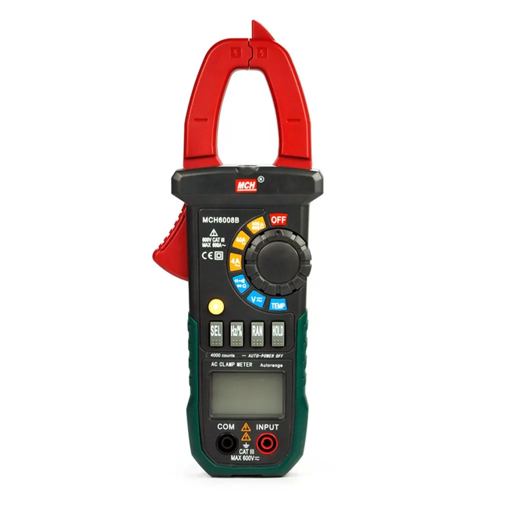 MCH 6008B Цифровой мультиметр типа зажима переменный и постоянный ток измеряемая