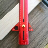 multifunctional aluminum alloy ruler woodworking angle scriber line drawing marking gauge wood workshop measuring tools
