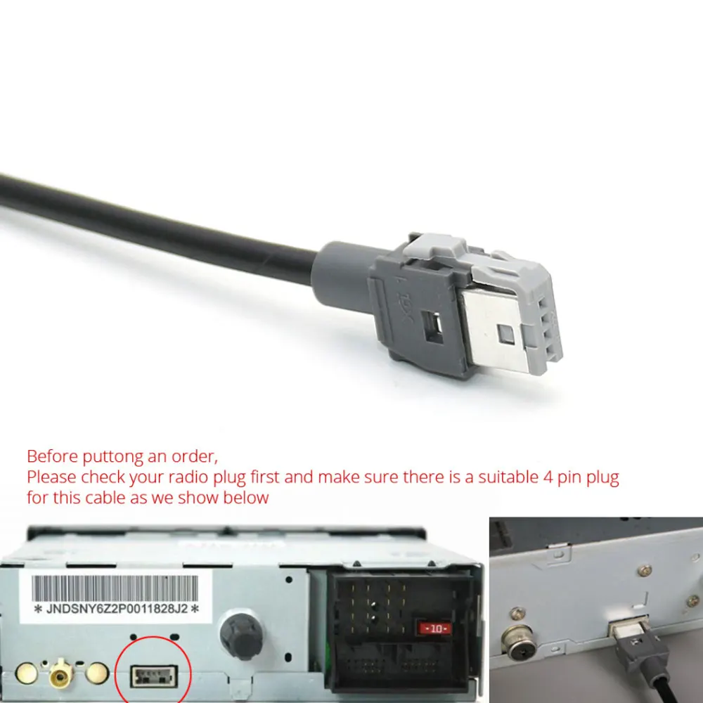 Автомобильный стерео радио USB кабель для Peugeot 206 207 307 308 407 408 508 Citroen C2 C3 C4 C5 C6 RD9 RD43 RD45