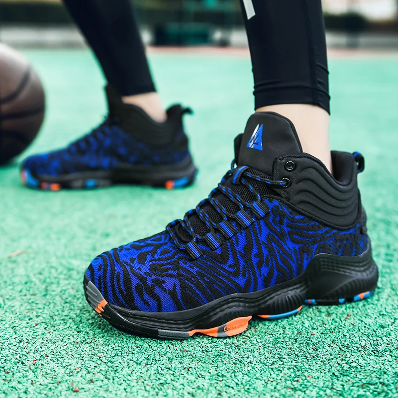 

Spring Mens Basketball Training Shoes Red Blue Boy Basketball Sneakers Outdoor Sport Men Shoes Breathable Designer Sneakers Men