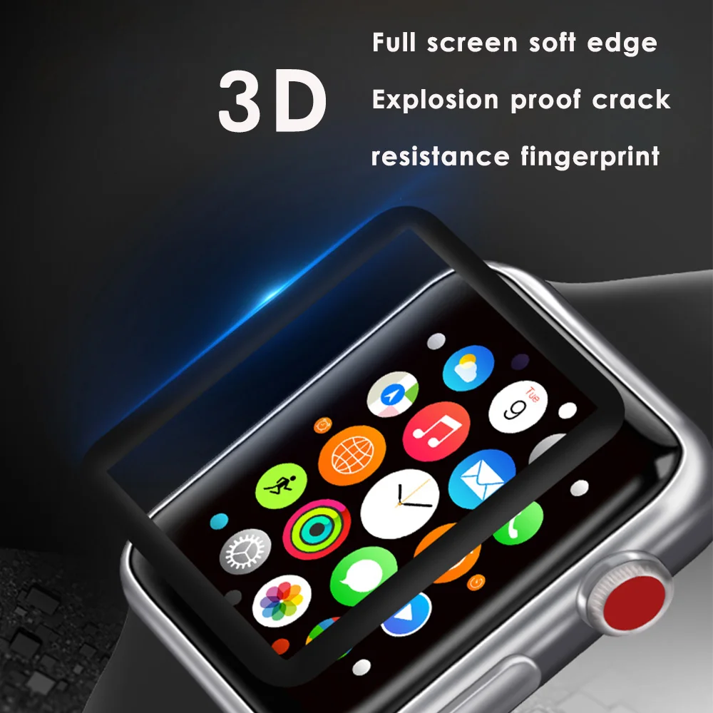 Закаленное стекло защитное для apple i watch 40 44 защита экрана чехол 4 мм 2018