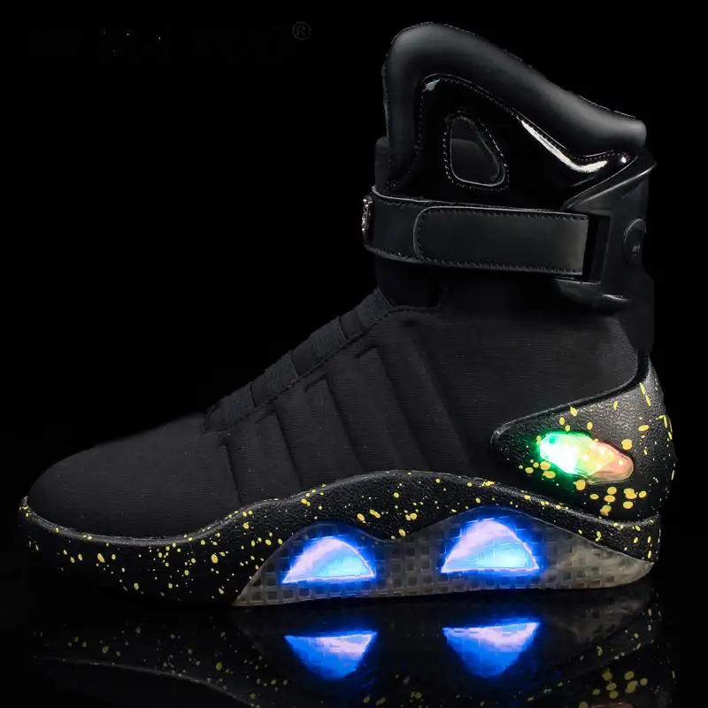 

New Led Boots for Men,Women,USB Rechargeable Glowing Shoes Man Winter Boots Party Shoes Cool Soldier Boots