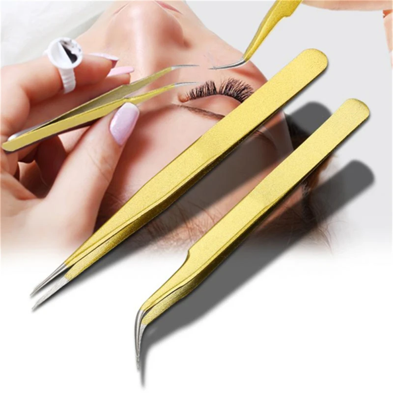 

Metal Anti-static Bending Straight Tip Tweezers Precision Welding ESD Tweezers For Soldering Tool Set