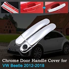 Хромированная Защитная крышка ручки автомобиля для VW Beetle 2012  2018 2013 2014 2015 2016 2017 для внешних аксессуаров автомобиля Volkswagen