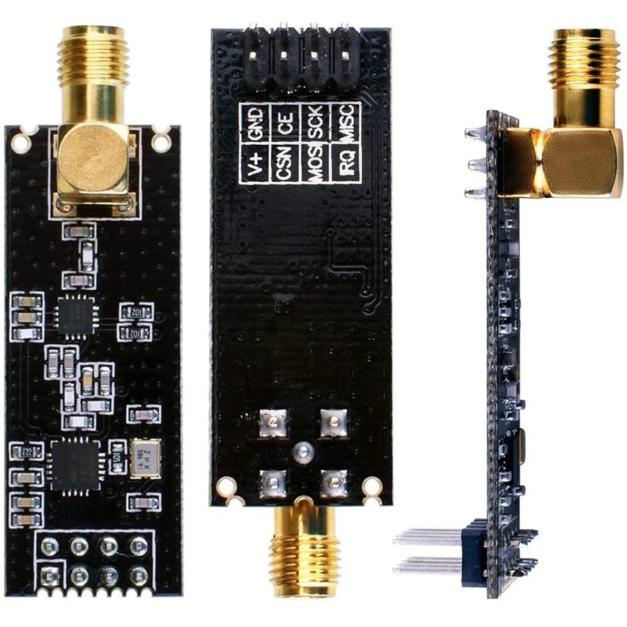 Модуль радиочастотного приемопередатчика NRF24L01 + PA LNA с антенной SMA 2 4 ГГц 1100 м