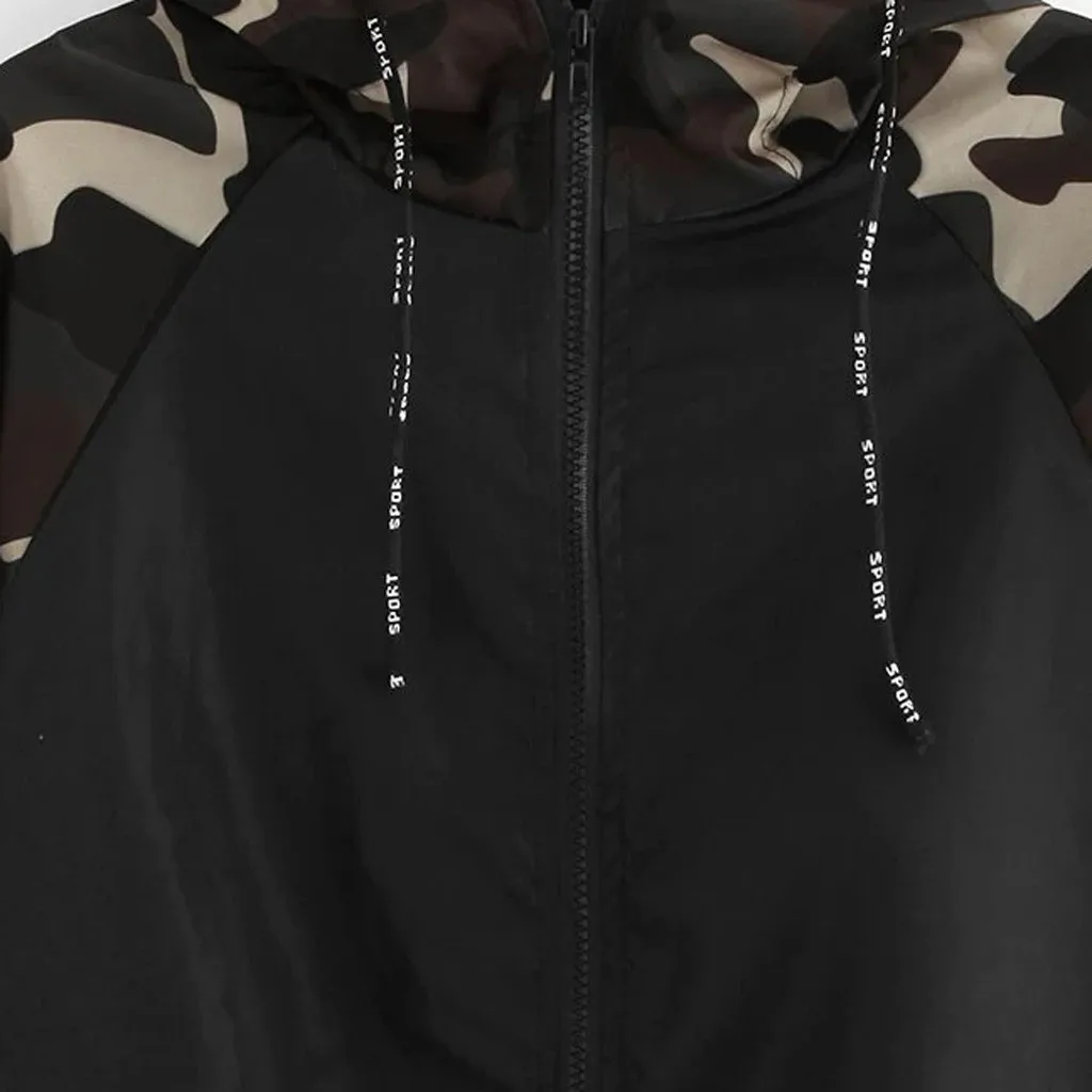 Куртка женская камуфляжная на молнии Повседневная непромокаемая ветровка с