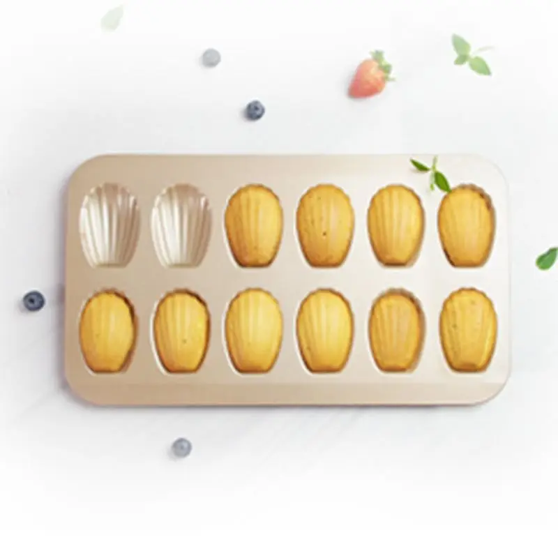 

12Cup Nonstick Madeleine Pan Shell Shaped Carbon Steel Mold Baking Mould Tools
