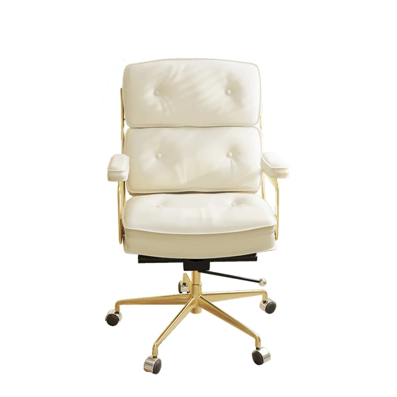 

TT Computer Chair Household Light Luxury Modern Minimalist Faux Leather Office Chair Long Sitting Comfortable Lifting Rotating
