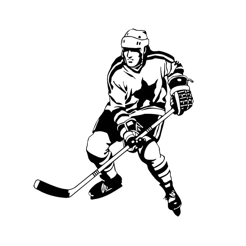 Автомобильные наклейки для хоккея, 16,3*13,9 см, водонепроницаемые виниловые наклейки, зимние забавные наклейки, дрейф JDM, Стайлинг автомобиля