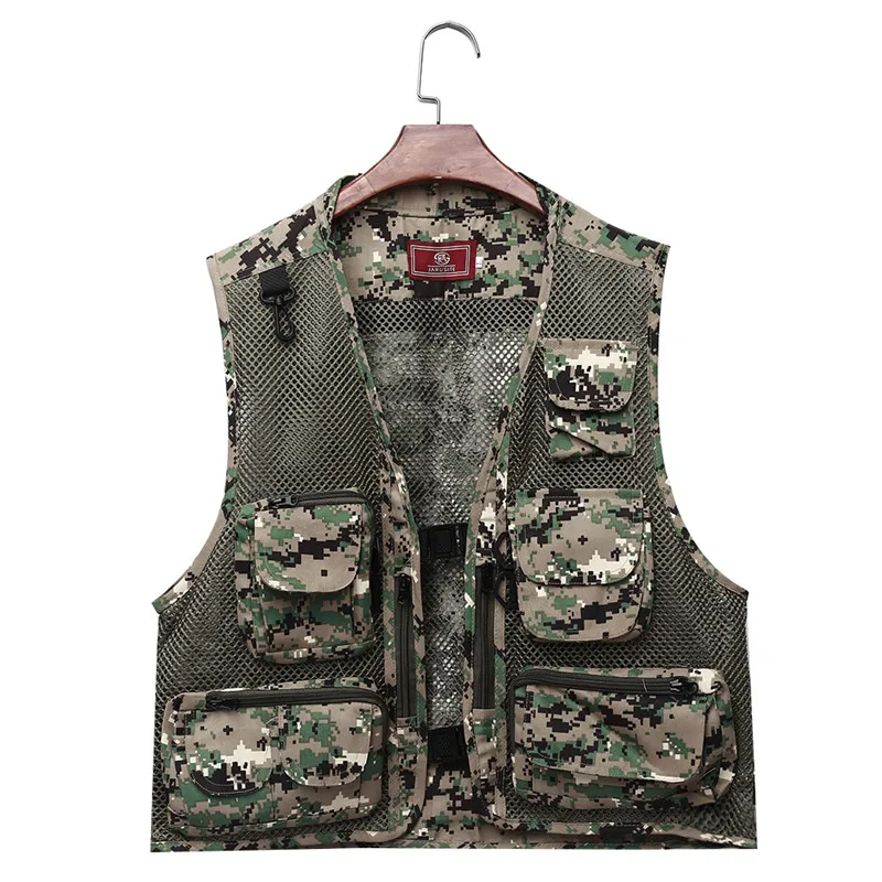 Летняя быстросохнущая дышащая сетчатая жилетка для мужчин фотограф куртка без