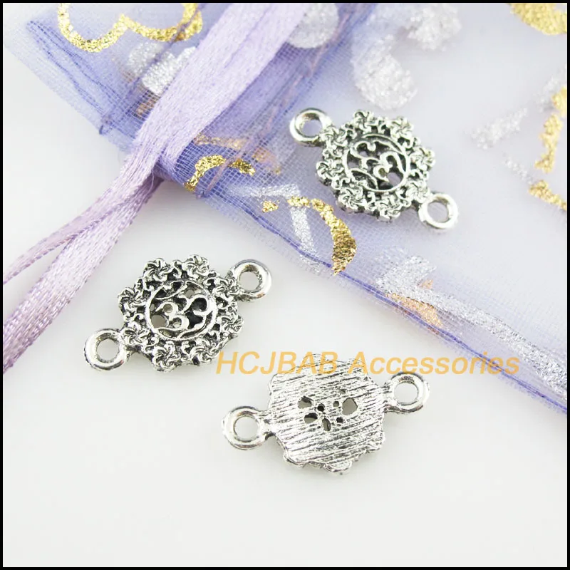 Новый 30 шт. Тибетский серебристый цвет цветок йога Подвески Разъемы 12x20mm |