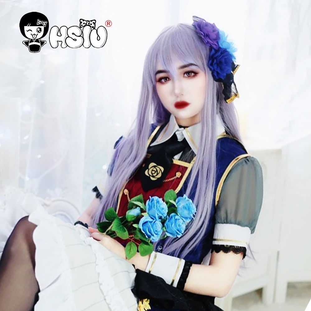 Minato Yukina косплей парик челка мечта! Косплей HSIU светильник фиолетовые длинные