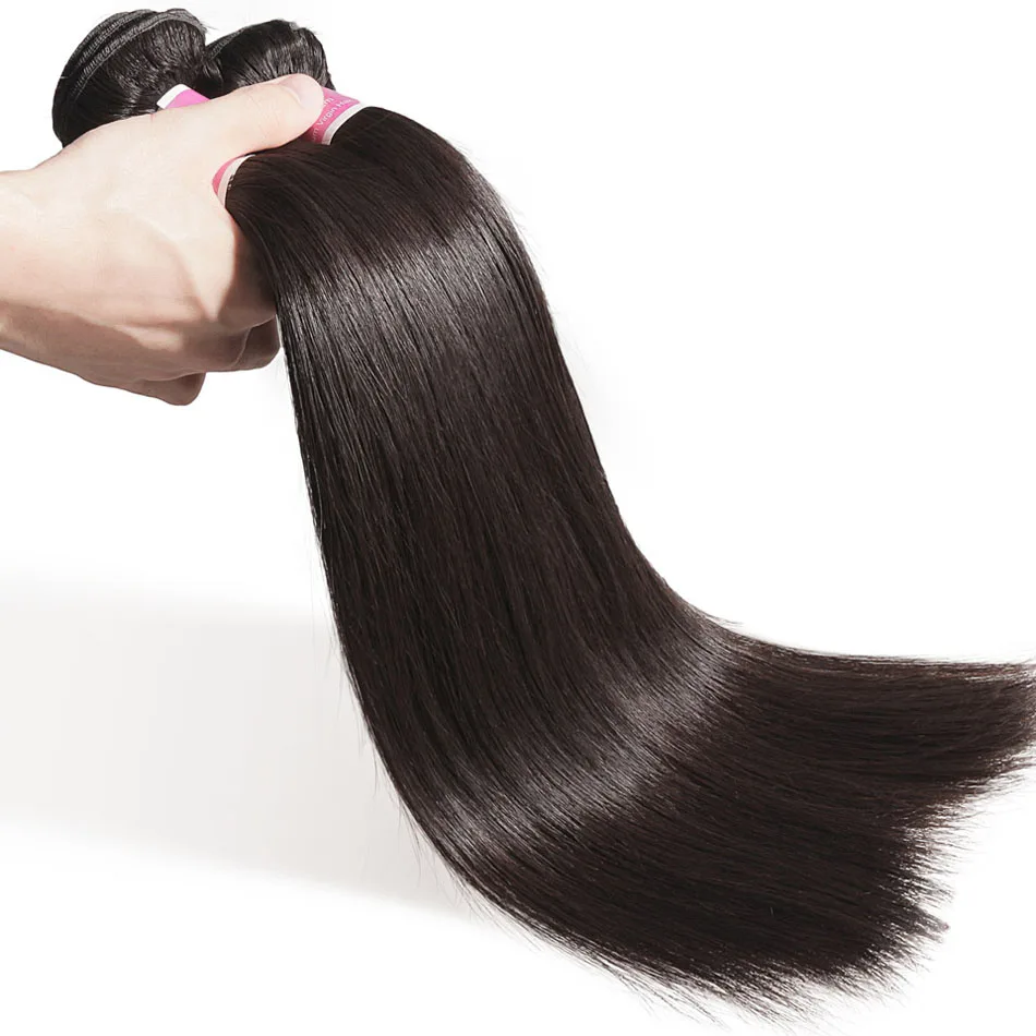 

Maxglam Human Hair Bundles Straight Brazilian Hair Weave Extension Natural Short Long Remy Hair for Black Women 1 3 4 Bundles