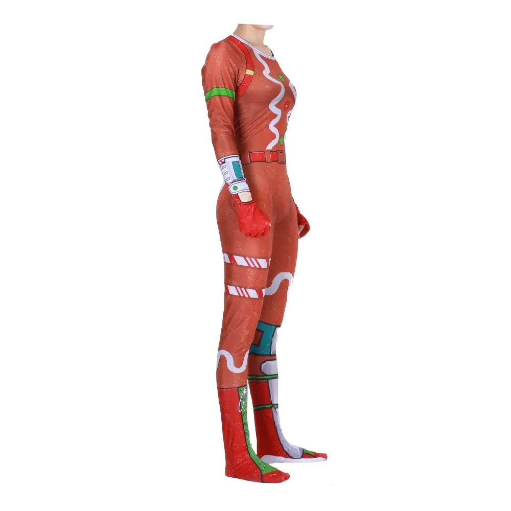 Gingerbread Man Cosplay Costume Party Halloween Christmas for adult and Kids Brithday Gift Fancy Jumpsuits Mask | Тематическая