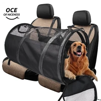 dog carriers seat transporter back gray oxford cloth travel bag small big pet dog car seat cover mat protector with safety belt