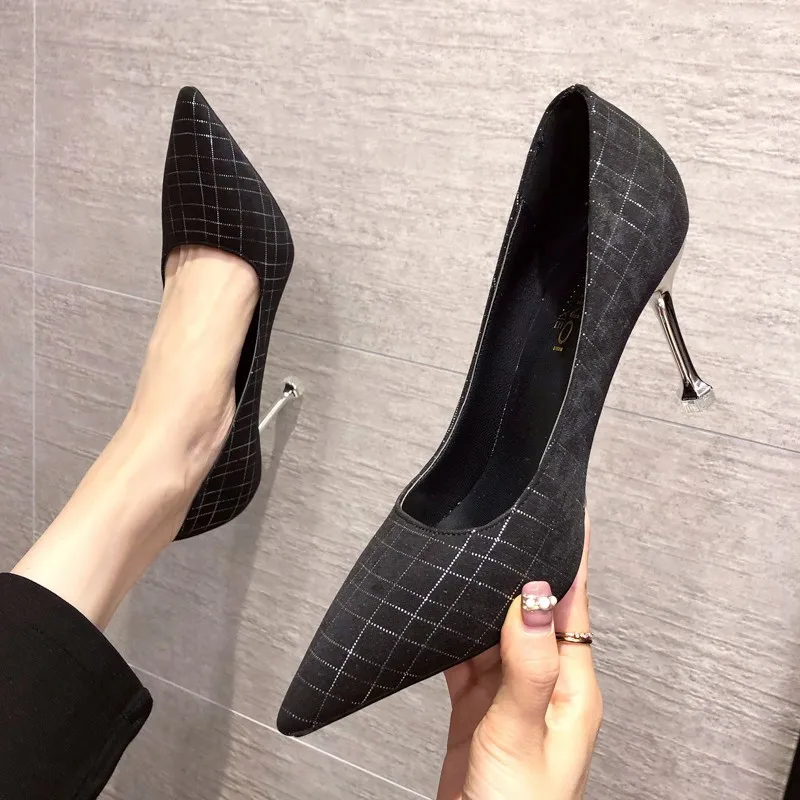 

LLOGAI Fashion High Heels Pointed Toe Thin Heels Women Shoes Sexy Office Worker Ladies Pumps Female Shoes Zapatos De Mujer 2021