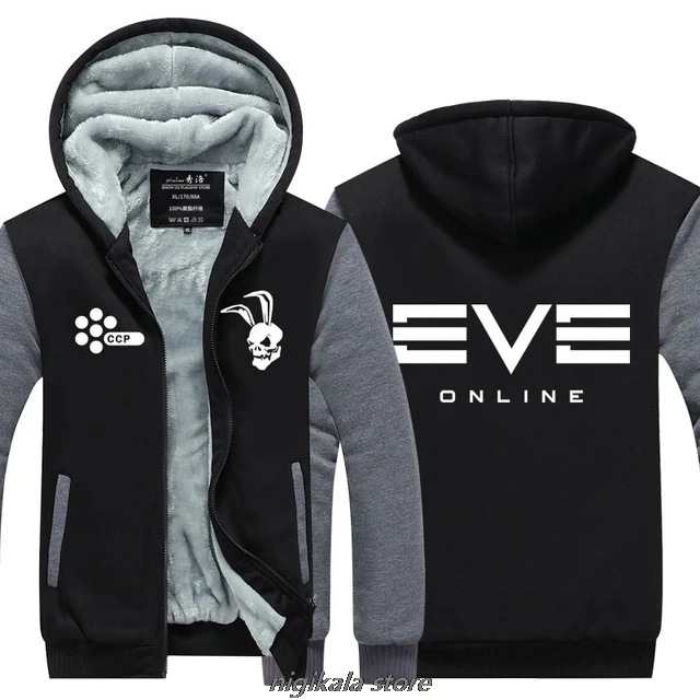 MIDUO EVE Online зимняя Толстовка Мужская Утепленная флисовая куртка GUSTAS куртка на молнии США ЕС плюс размер мужская Толстовка Осень Зима - Цвет: Бежевый