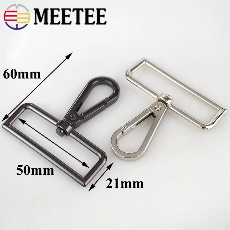 Металлические пряжки Meetee 2/4/10 шт. 50 мм ремень для брелока искусственный крючок
