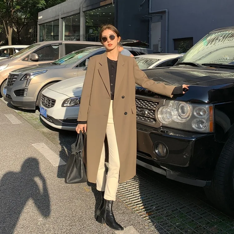 

Женская Повседневная весенне-осенняя яркая ветровка выше колена