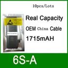 Китайская Защитная плата с реальной емкостью 10 шт.лот, батарея 1715 мАч 3,82 в для iPhone 6S 6GS, сменные детали для ремонта нулевого цикла 6S-A