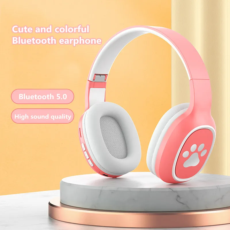 

Новая головная Складная Беспроводная bluetooth-гарнитура с микрофоном, сабвуфером, поддерживает TF-карту
