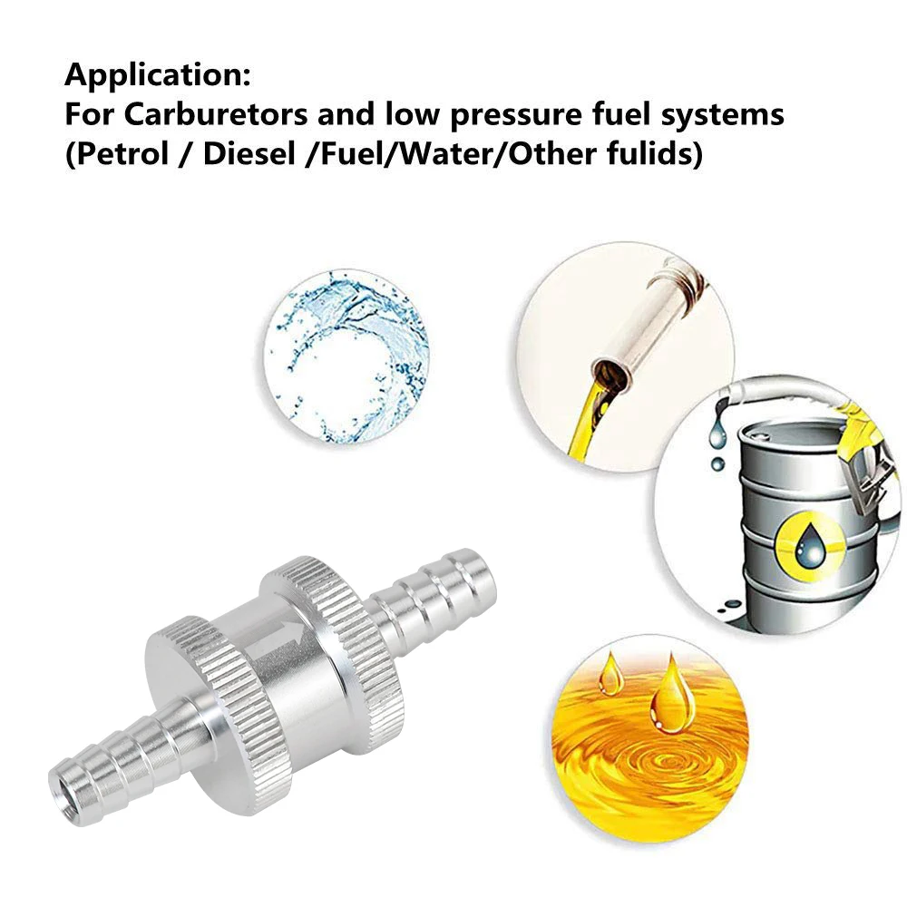 

1/2" 12mm Non Return One Way Fuel Check Valve Aluminium Alloy Petrol Diesel WX-FCV12