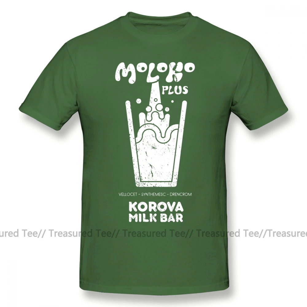 Army Green Заводная оранжевая футболка Moloko Plus A Clockwork оранжевая Футболка модная Милая футболка с коротким рукавом 100 хлопок мужская футболка с принтом - Цвет: Army Green