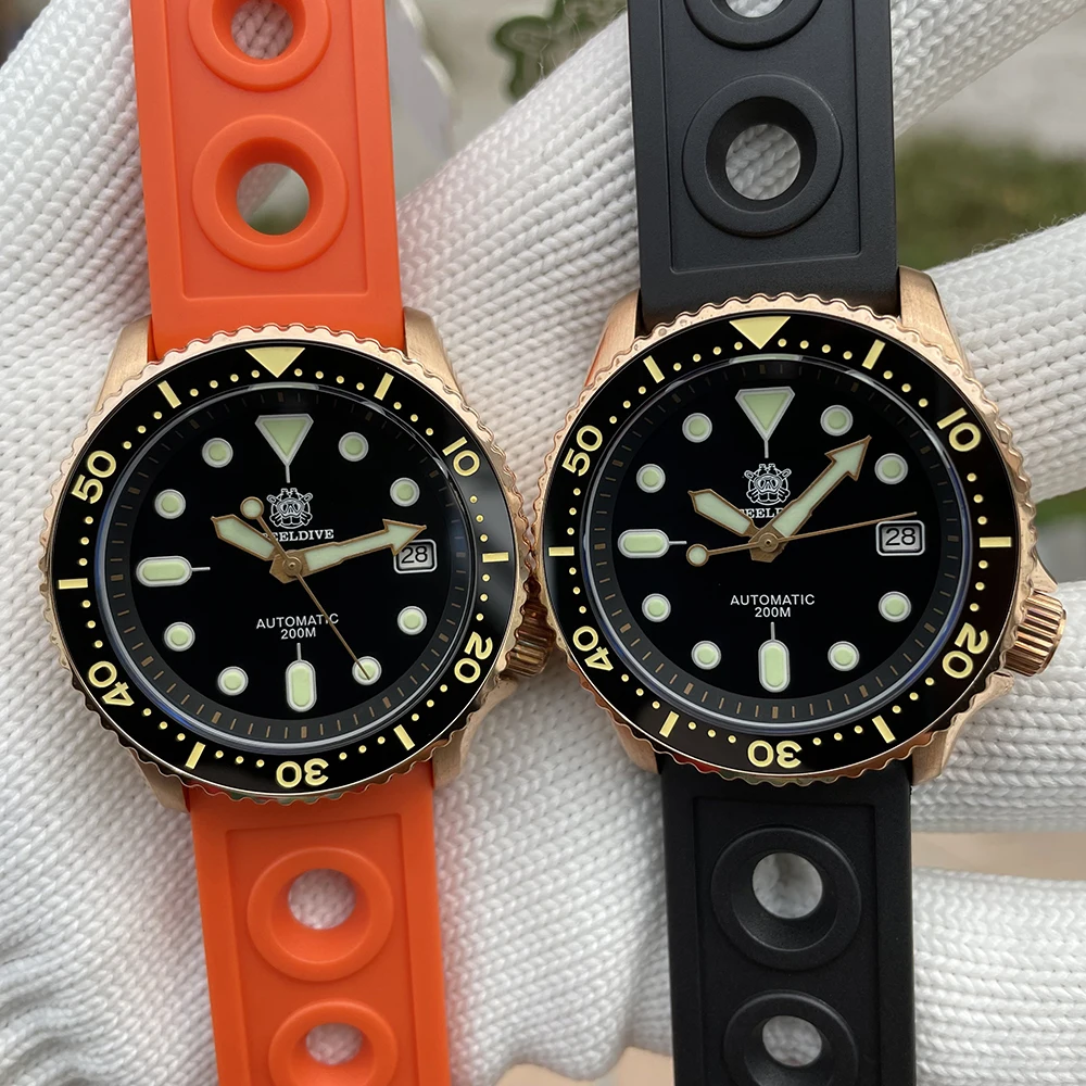 

STEELDIVE SD1996S Top Brand Diver Watch Men Automatic Mechanical Sapphire Glass Luminous 200M Waterproof CUSN8 Bronze Wristwatch
