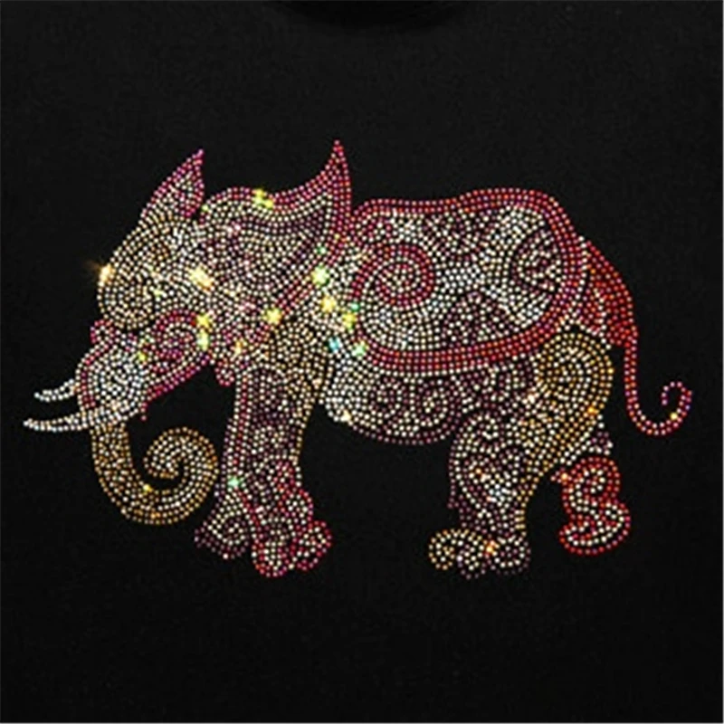 

Cashmere Comfortable 3D Pattern Hot Rhinestone Short Sleeve Personality Loose Trend Pullover Slim Brand Men's T-Shirt Sweater Kn