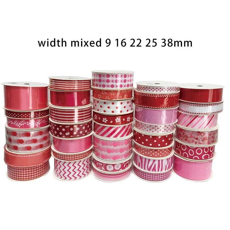 

6/10 Yards/Roll 9mm-38mm Multiple Sizes Grosgrain Satin Organza Ribbons for Gift Wrapping Yard Decoration DIY Handmade Supplies