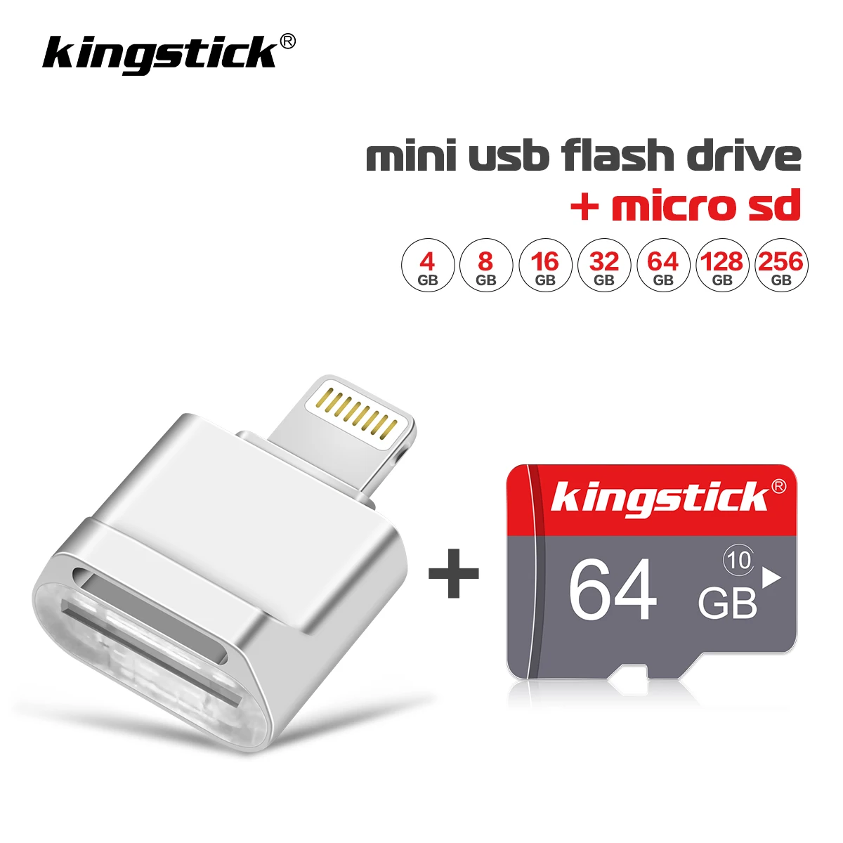 

kingstick 3.0 USB For iPhone 5 5S 6 6Plus 6S 7 7Plus 7S 8 8Plus X & iPad Pendrive USB/Lightning Disk On Key 128GB 64GB 32GB