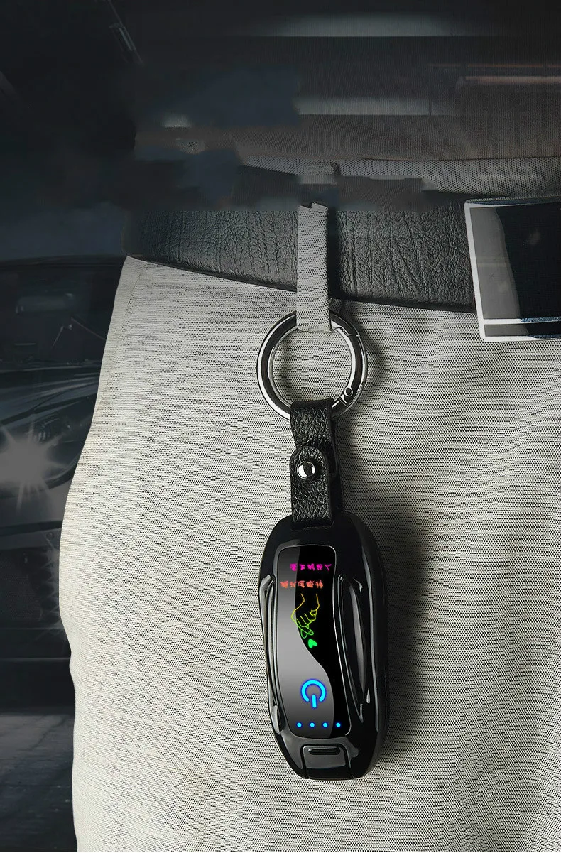 Новая модель автомобильного ключа двухимпульсно-дуговая зажигалка с сенсорным