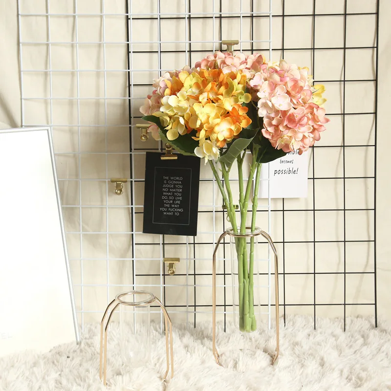 Artificial Flower Hydrangea 14 Colors Ins Home Decoration Wedding Boquet Holder Road Wall | Дом и сад