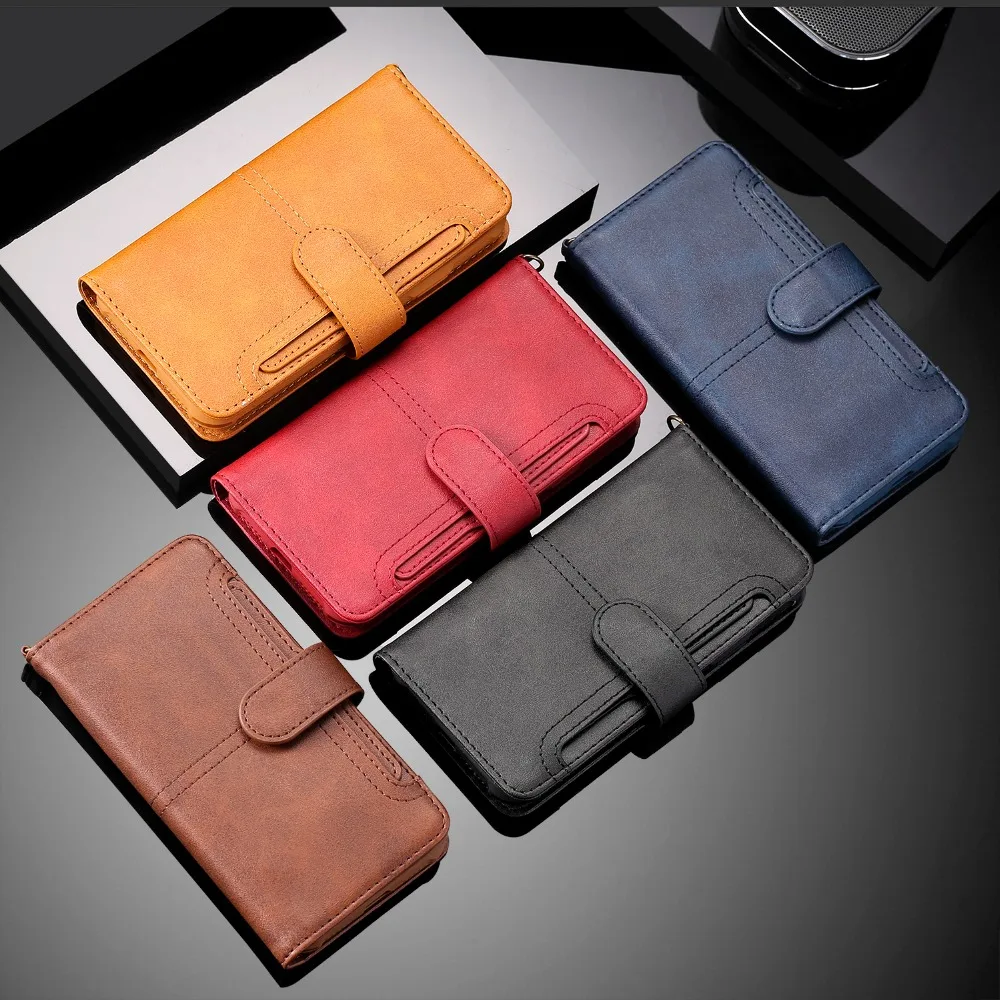 Откидной Чехол для Samsung Galaxy S8 S21 съемный кожаный чехол-бумажник чехлы телефонов