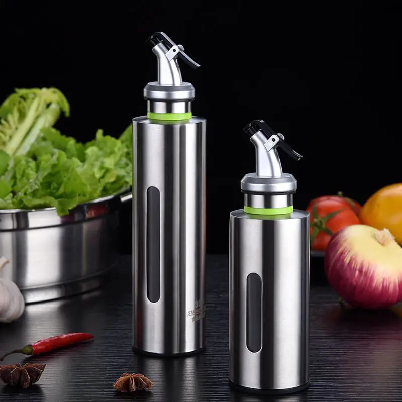 

Stainless Steel Oil Pot Soy Sauce Vinegar Seasoning Pot Oil Pot Leak-proof Oil Bottle Kitchen Supplies Household Seasoning Pot