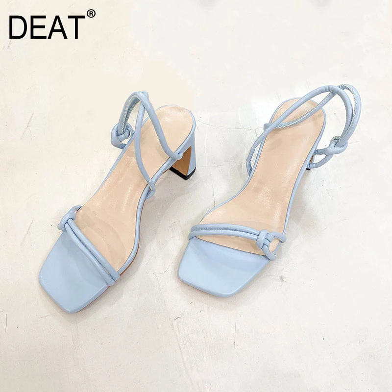 [DEAT] Новинка 2020 года Сезон весна лето Женские босоножки из искусственной кожи на
