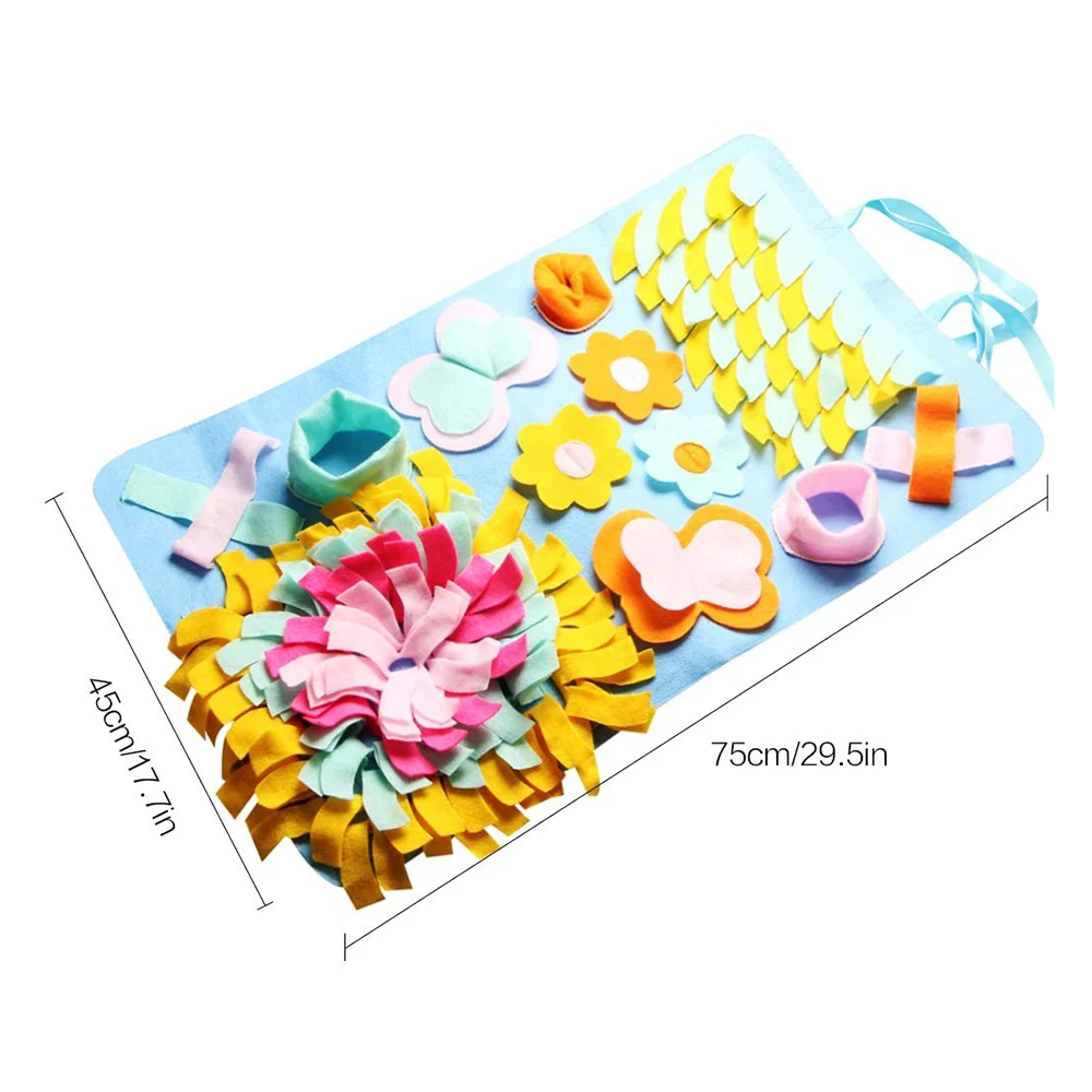 

Pet Dog Snuffle Mat Pet Sniffing Training Blanket Detachable Fleece Pads Dog Mat Nosework Puzzle Toy Pet Nose Pad Relieve Stress