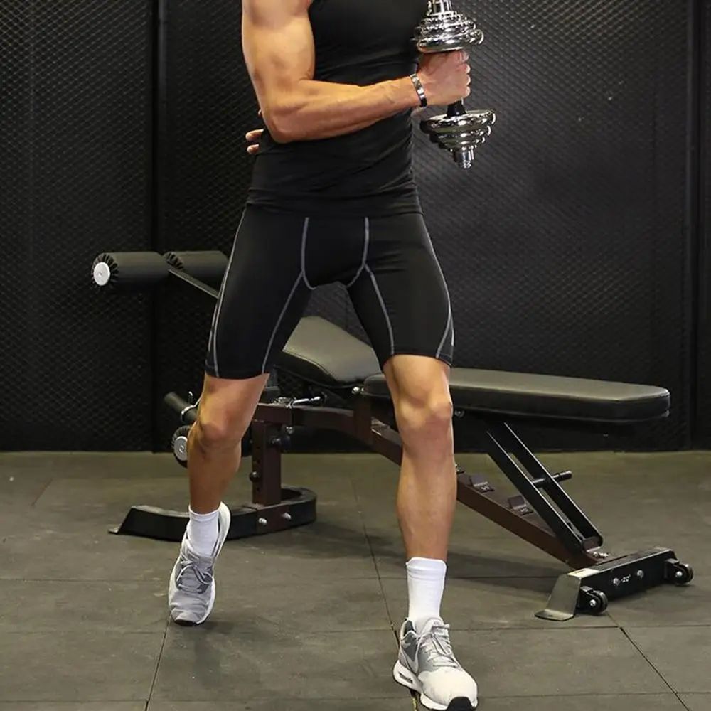 Компрессионные короткие колготки для бега быстросохнущие спортивные Леггинсы