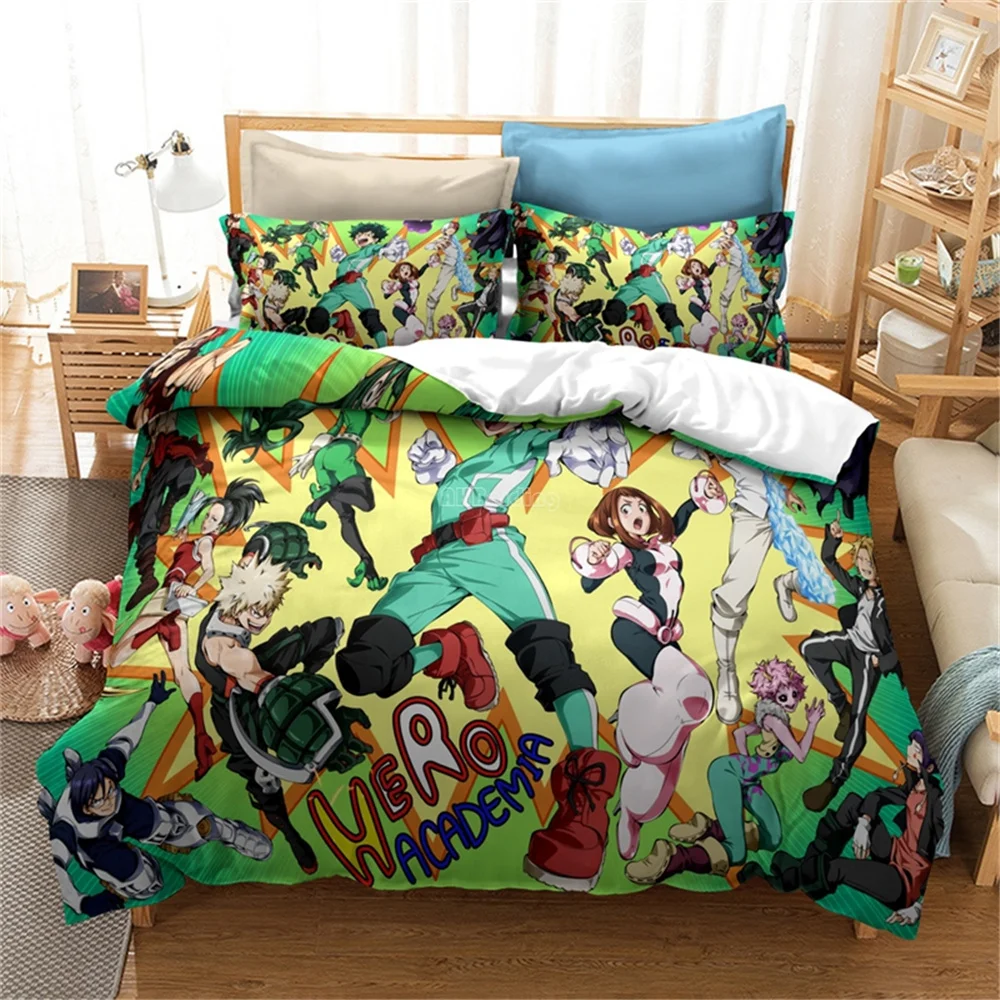 

My Hero Academia 3d Bedding Set Popular Anime Printed Duvet Cover Set Pillowcase Twin Queen King Size Bedclothes Free Shipping