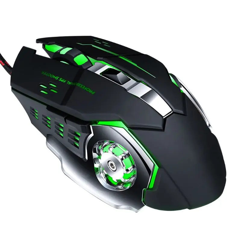 

Mechanical Macro Programming 7 Color Luminous Gaming Mouse 4 Gear DPI Adjustable