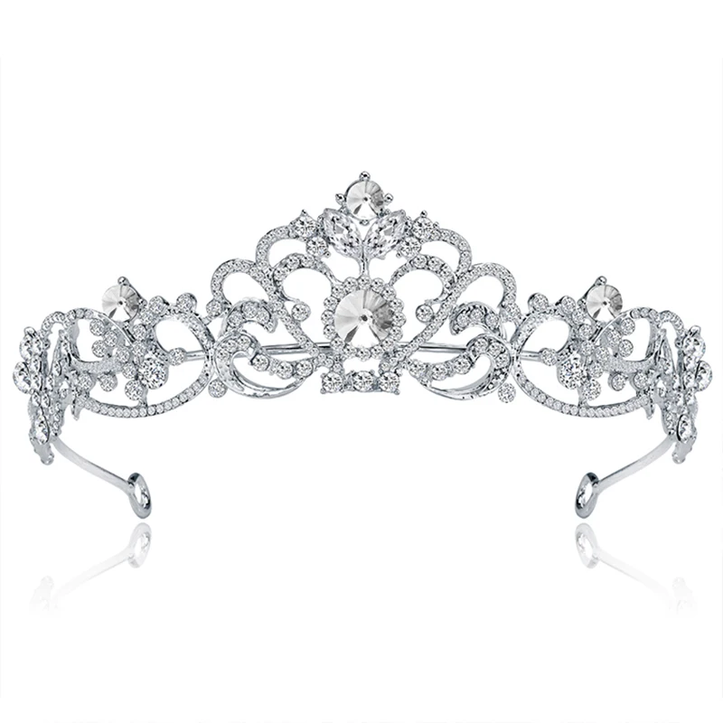 10 PCS /Lot Wholesale Elegant Wedding Crown for Bridal Headpiece Clear Crystal Bride Tiara Wedding Hair Accessories