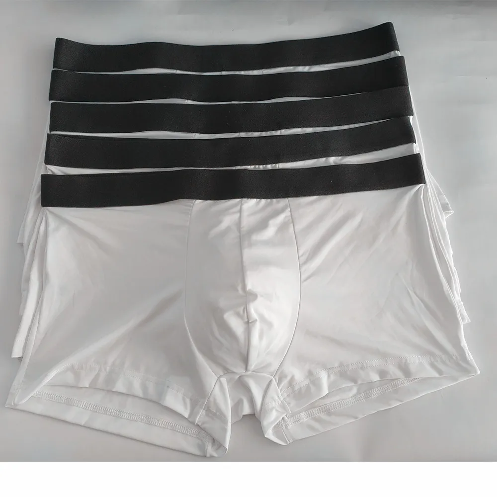 5Pcs/Lot Men's Underwear  Ice Knife Deer Feet Solid Color Fresh Soft Comfortable Underwear Factory Wholesale And Customized