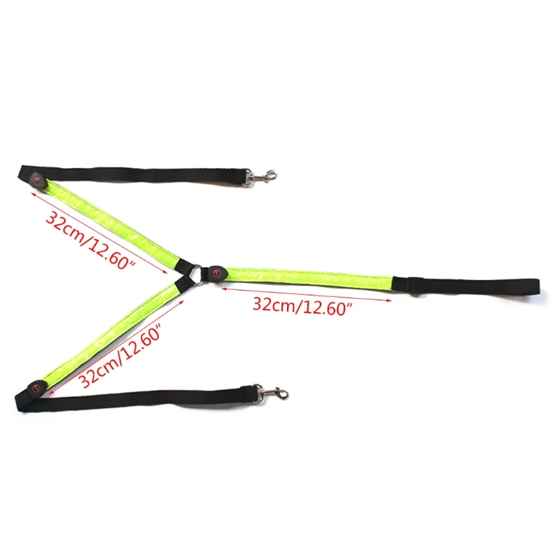 Horse Webbing Harness Collar Breastplate Adjustable Night Visible LED Light Chest Belt Safe Riding Equipment | Спорт и развлечения