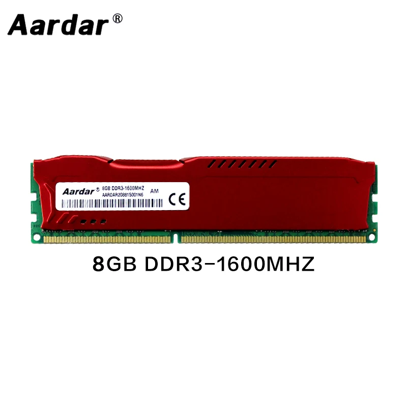 Оперативная память Aardar DDR3 4 ГБ 8 1600 МГц с радиатором высокопроизводительная