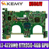 new motherboard for asus n550jv n550jk n550j n550jx g550jk laptop motherboard i7 4720hq gtx950 4gb gpu mainboard