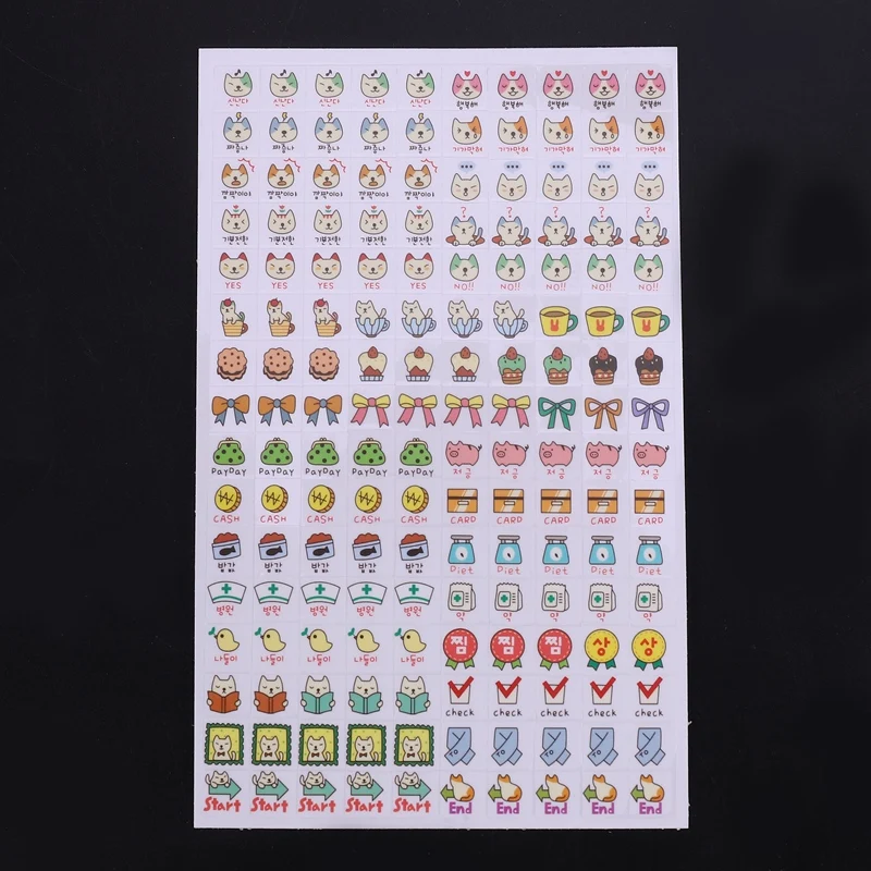 

6 Sheet Pattern Cute Animals Stickers PVC DIY Decoration Diary Stickers Memo Scrapbooking Notebook Making Gift