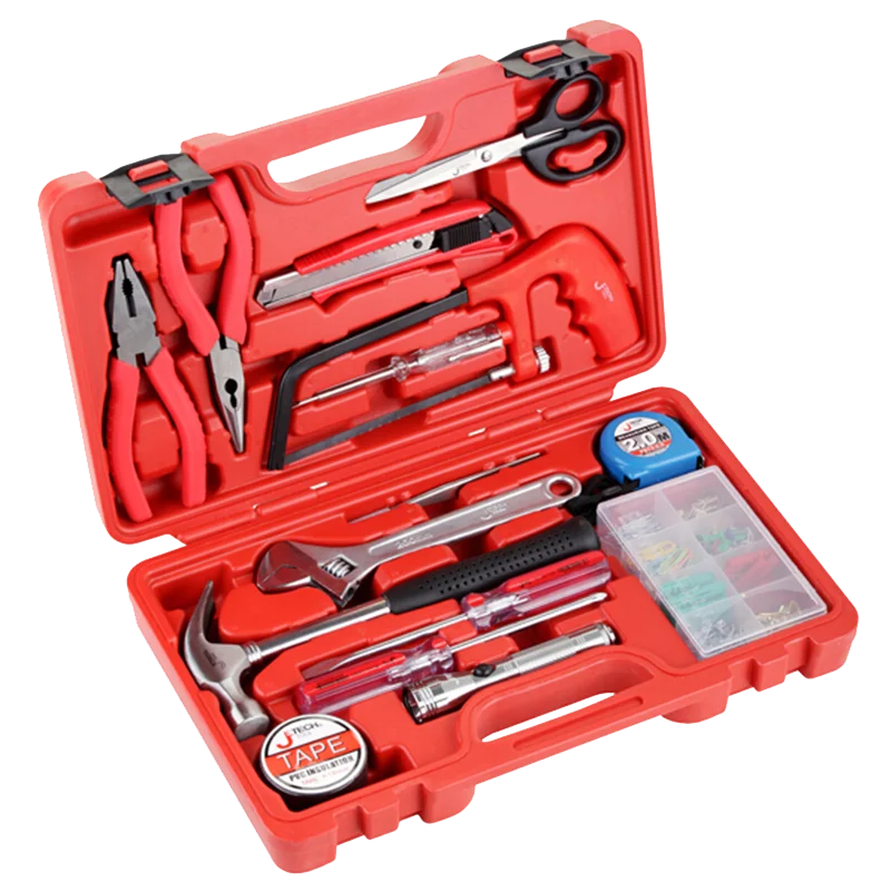Household Hand Tools Set Kitchen Mechanic Tool Kit Pliers Screwdrivers Hammer Wrenches Knife Tweezers Saw Bow
