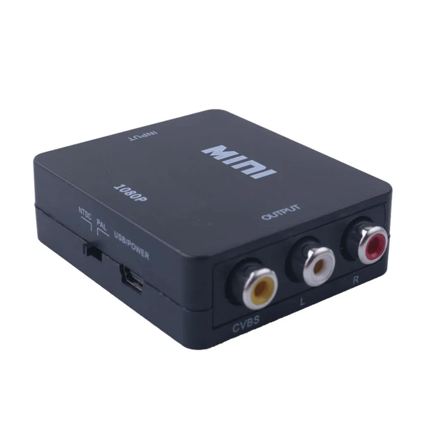 HD 1080P for HDMI-Compatible To AV RCA CVBS Adapter Mini Video Converter Box PS3/PC/VCR/NTSC | Электроника