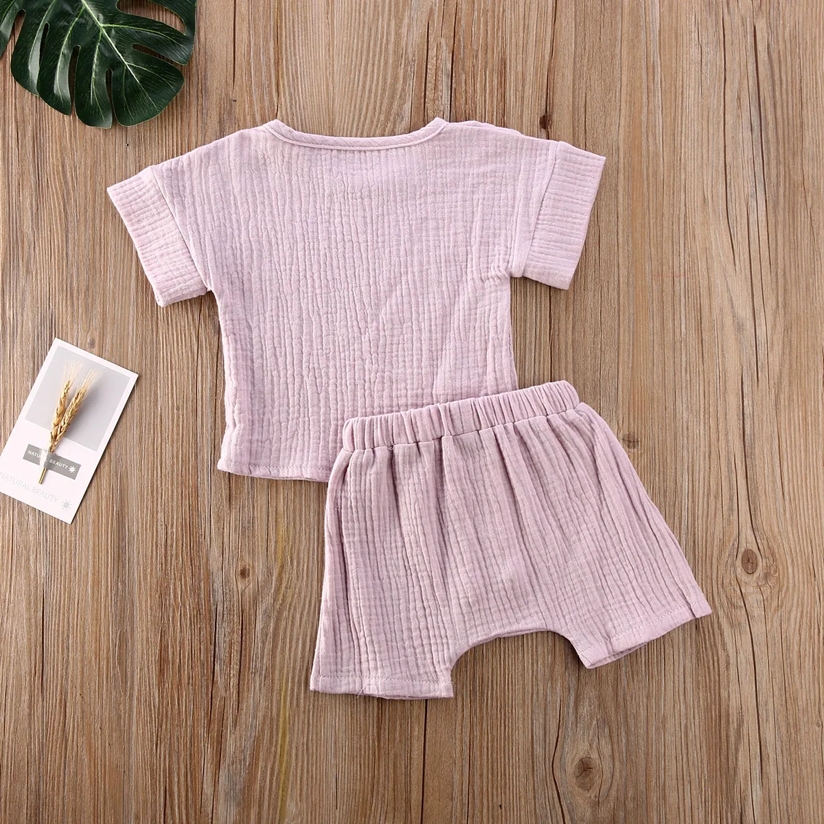 Хлопковая футболка с коротким рукавом для мальчиков и девочек 0-24 месяцев |