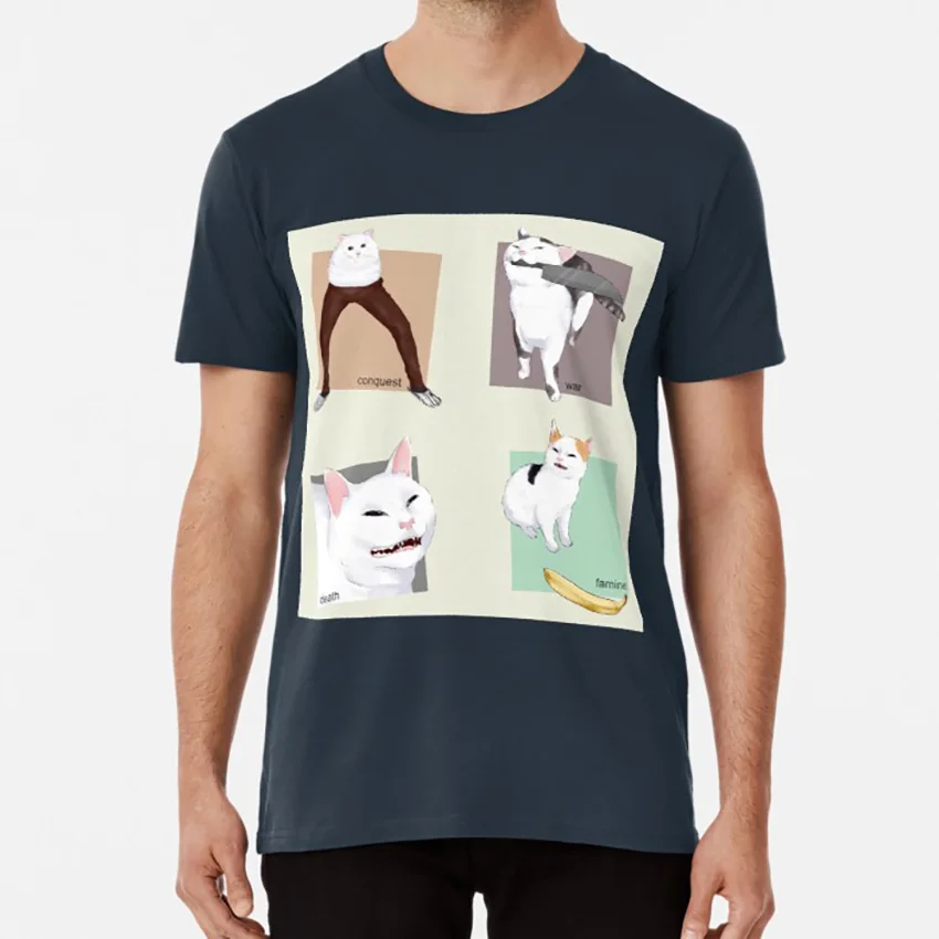 Четыре 4 всадника из Apocalypse-Кот мем кэтто футболка четыре Кот Catto Meme ket | Мужская